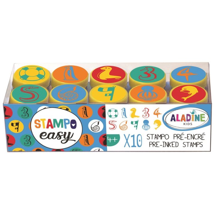 Stemple Easy Cyfry w Symbolach Morskich