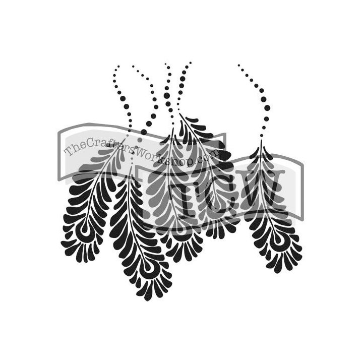 Szablon Pawie Pióra 30,5 cm