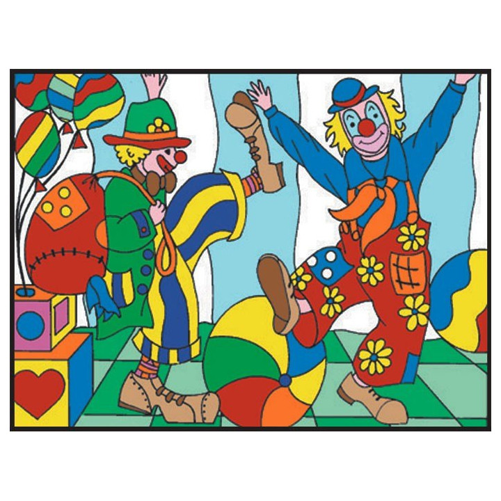 Kolorowanka Welwetowa 37x28cm Klauny
